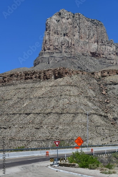 Fototapeta Beautiful view on natural landscape with blue intense sky and no clouds