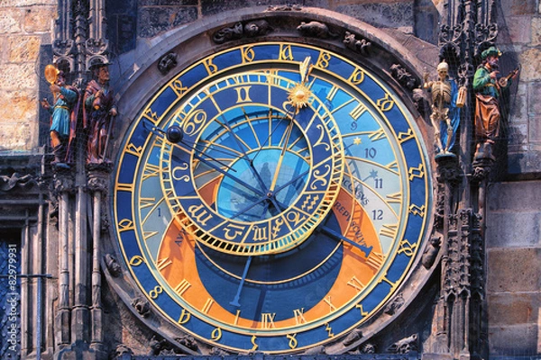 Obraz Słynny zegar astronomiczny Orloj w Pradze