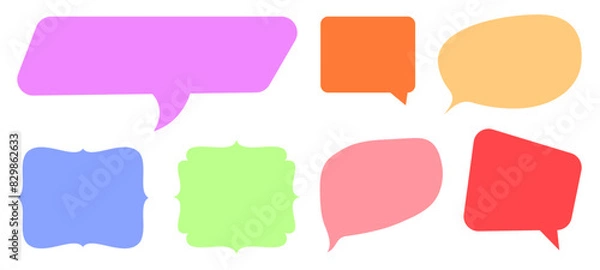 Fototapeta Colorful Assorted Speech Bubbles Collection