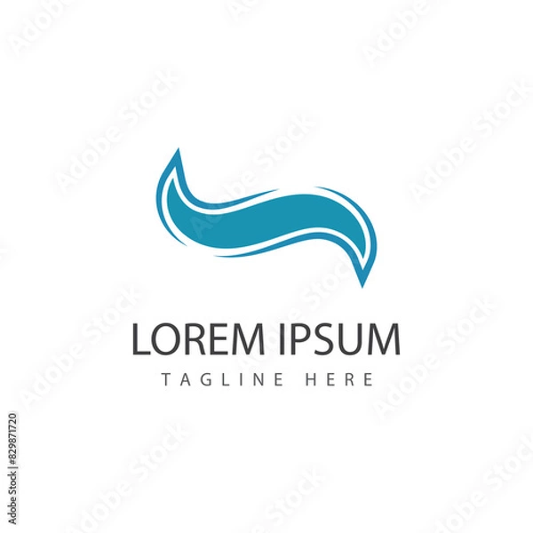 Fototapeta Wave logo vector template and symbol