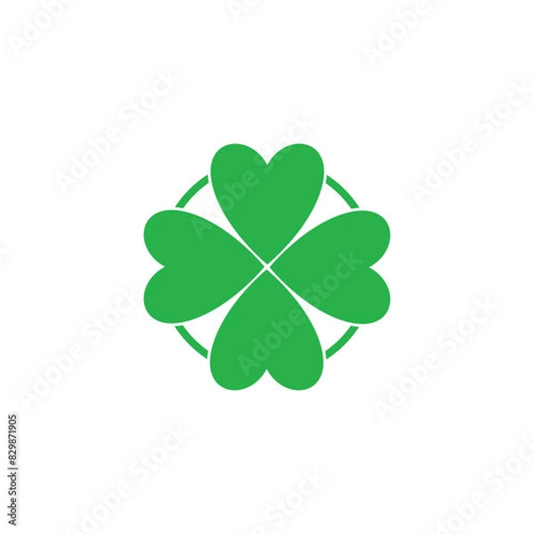 Fototapeta Clover logo vector template nature and symbol