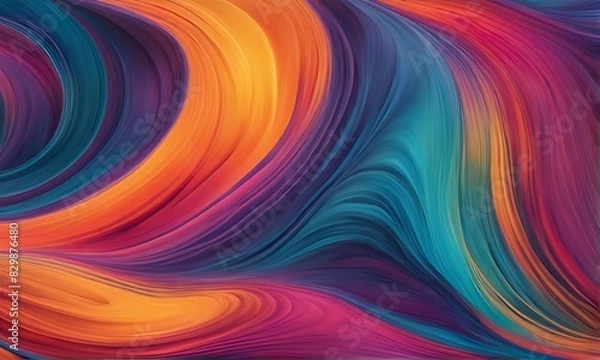 Fototapeta vibrant colors flow in abstract wave pattern