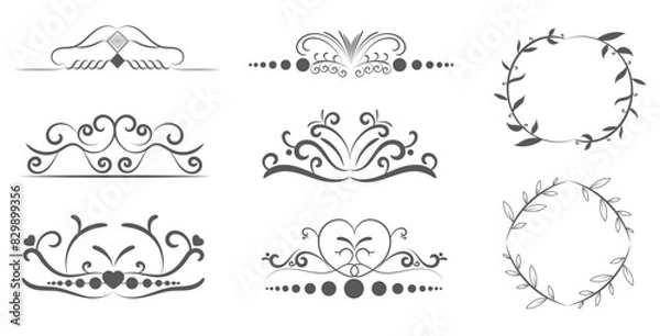 Obraz Calligraphic ornamental divider collection
