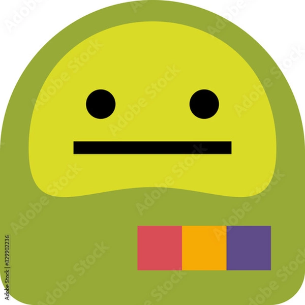 Fototapeta Robot Head Cartoon Element