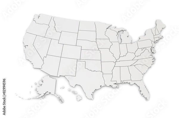 Obraz Map of USA