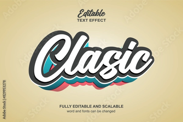 Fototapeta CLASIC TEXT EFFECT EPS FILE FREE