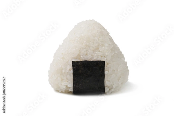 Obraz 海苔を巻いた三角おにぎり