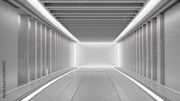 Obraz empty corridor in a hotel