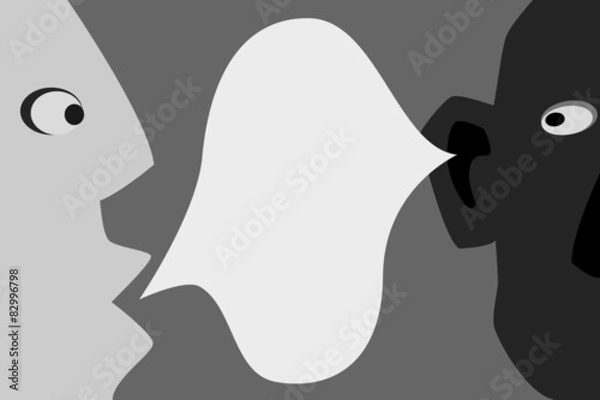 Obraz komunikacja między dwoma przyjaciółmi