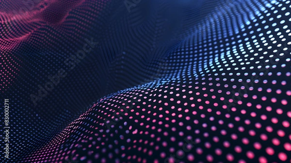 Obraz The abstract halftone background consists of different dots. Generative AI.
