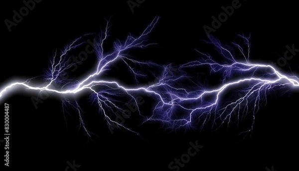 Fototapeta 青紫色の電流背景_04