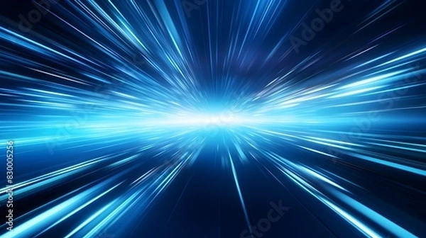 Obraz Rapid Data Transfer in Futuristic Digital Landscape