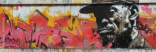 Obraz Graffiti painted on the wall