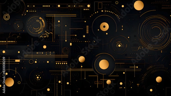 Fototapeta Digital futuristic elements graphics poster background