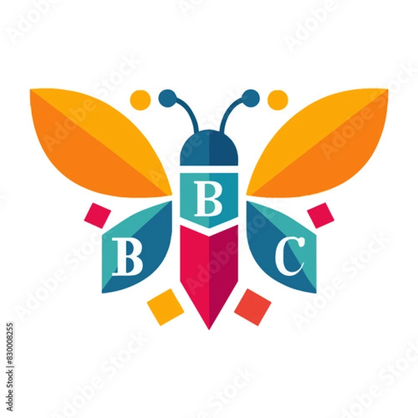 Fototapeta Create a logo that combines the firefly with educational elements like books, pencils