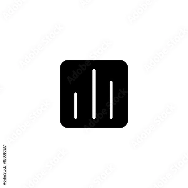 Fototapeta bar graph glyph icon