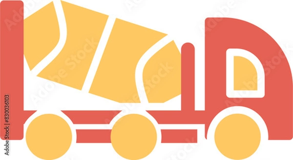 Obraz Cement Truck Vector Icon