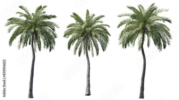 Fototapeta set of palm tree cut out 