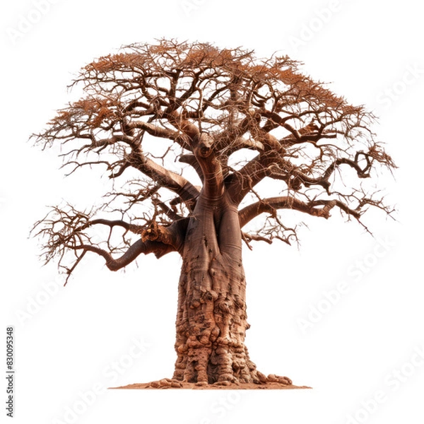 Obraz Baobab tree. Isolated on transparent background.