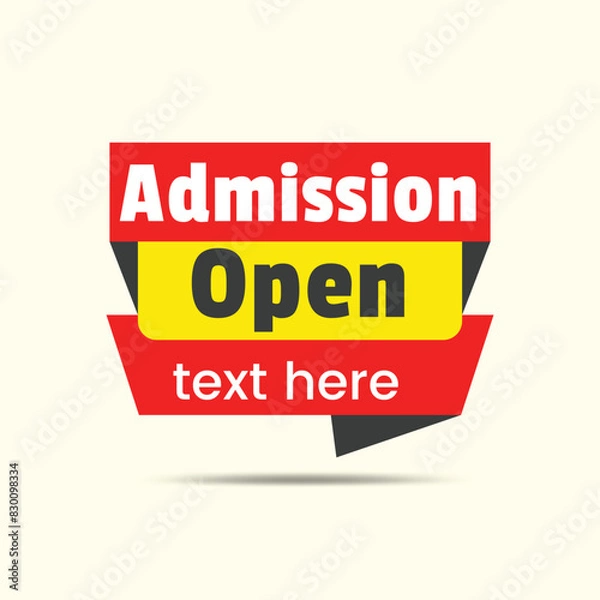 Obraz Flat design education admission open-label