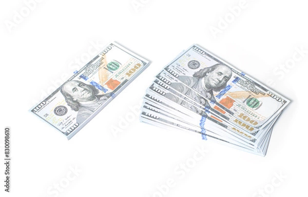 Obraz Dollars isolated on white