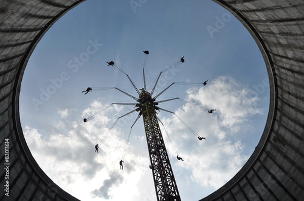 Obraz Kettenkarussell in einem Freizeitpark