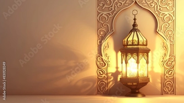 Obraz 3D Illustration Eid Al Adha Celebration Day with Copy Space