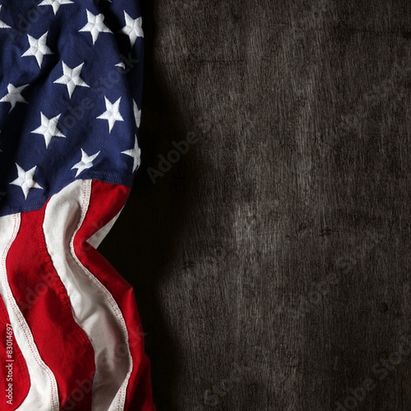 Obraz American Flag na Dzień Pamięci lub 4 lipca