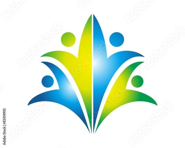 Obraz abstract people care logo