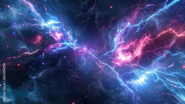Fototapeta Electicity background illustration generated by ai
