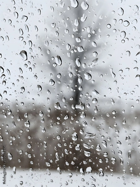 Obraz rain drops on window