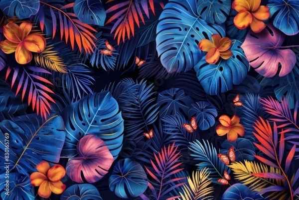 Fototapeta abstract background in colors and patterns for World Rainforest Day