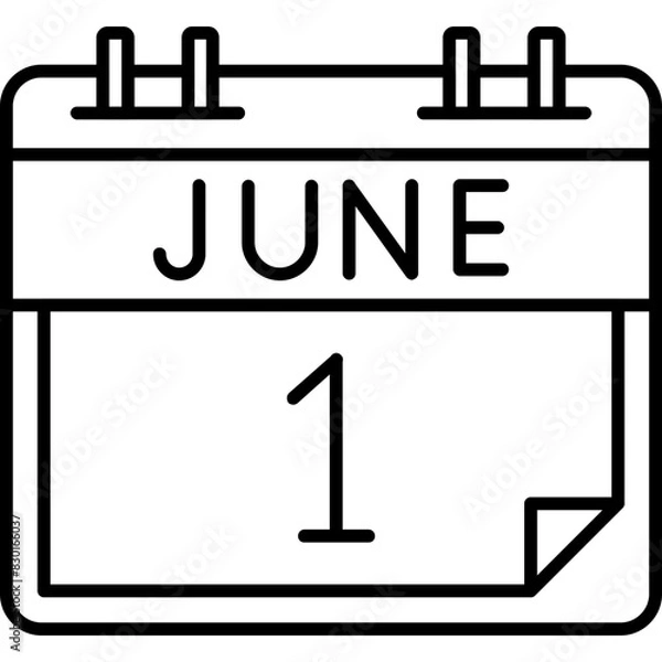 Fototapeta 153 - June 1 Icon