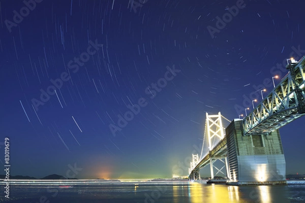 Obraz 星景　瀬戸大橋
