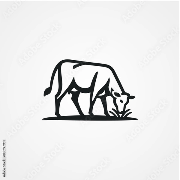 Obraz vector icon cow logo design