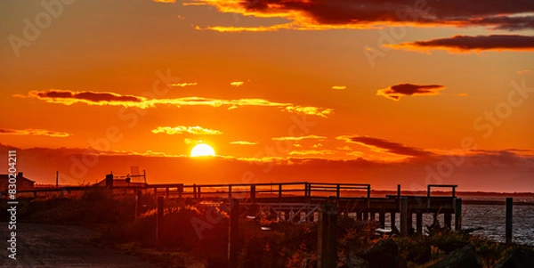 Fototapeta Sequim WA sunset