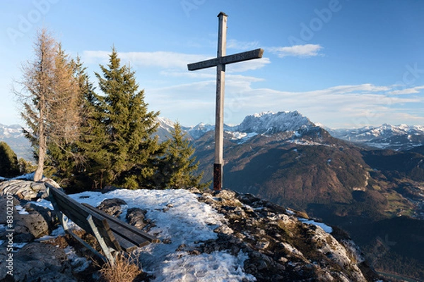 Obraz Gipfelkreuz mit Aussicht