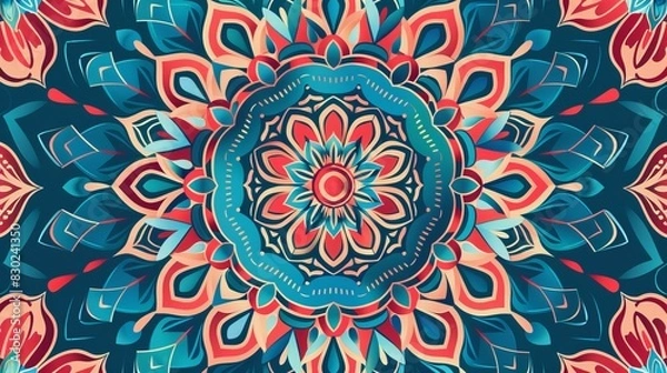 Fototapeta Flower ornament  Luxury mandala background with Decorative mandala. Mandala for print, poster, cover, brochure, flyer, banner