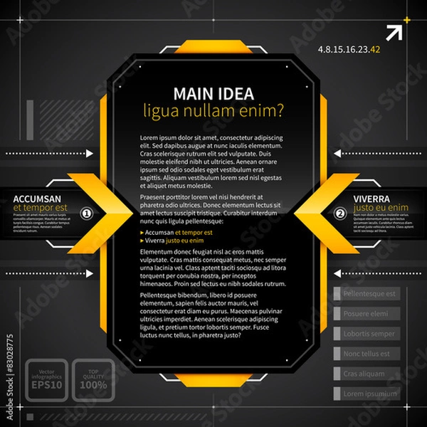 Obraz Modern techno background with main idea and two options.