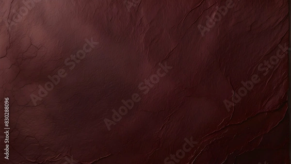 Fototapeta Textured dark red leather background