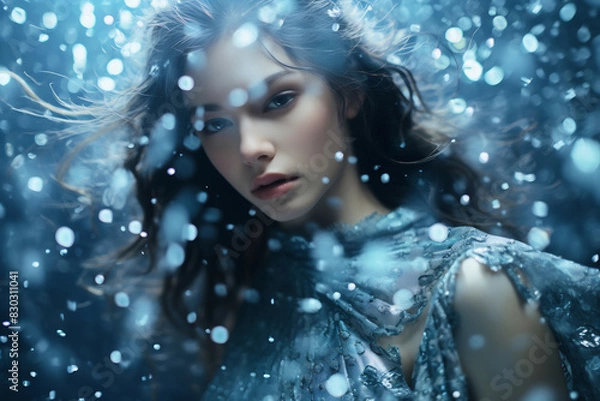 Fototapeta Ethereal Beauty in a Glittering Cascade