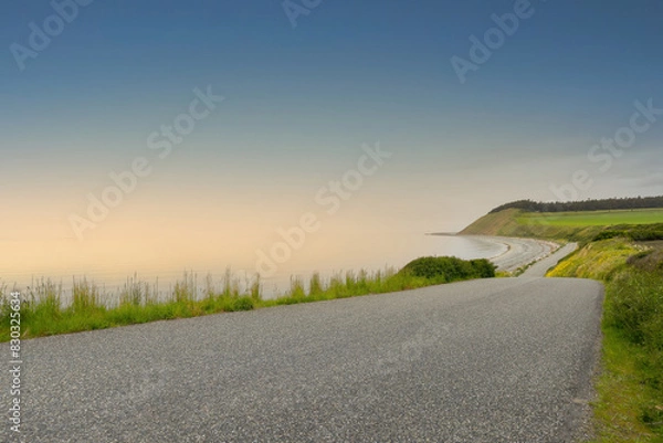 Obraz Curvy ocean road at sunset