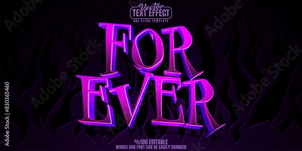 Obraz Forever dead editable text effect, customizable horror and love 3D font style