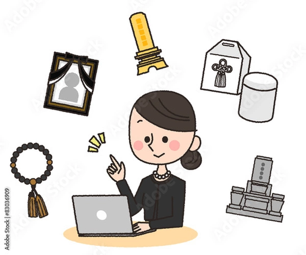 Obraz 女性　葬儀　ＰＣ　検索