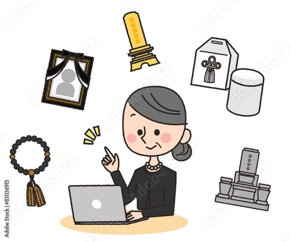 Obraz 女性　葬儀　ＰＣ　検索