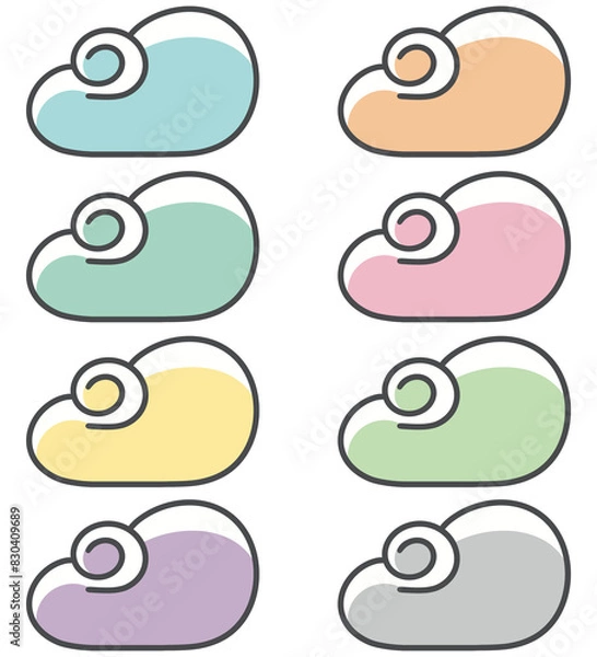Obraz 구름 시리즈 일러스트