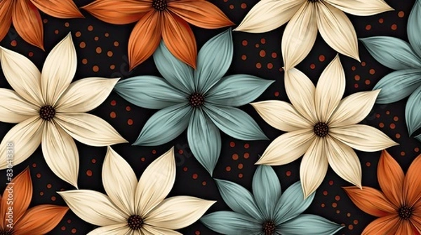 Obraz Abstract exotic flowers backgrounds pattern