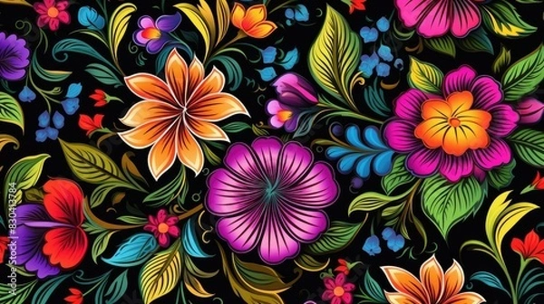 Obraz Abstract exotic flowers backgrounds pattern