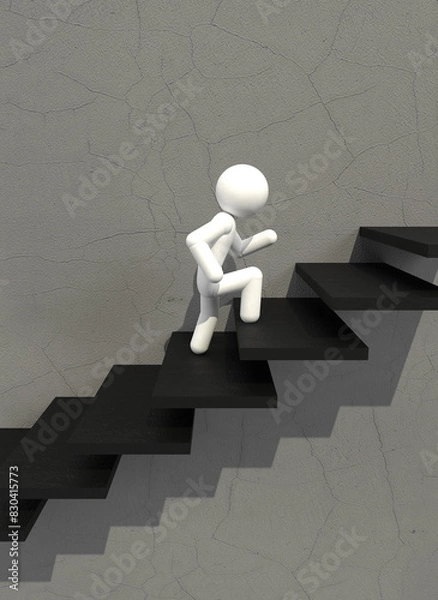 Obraz 階段を登る人7