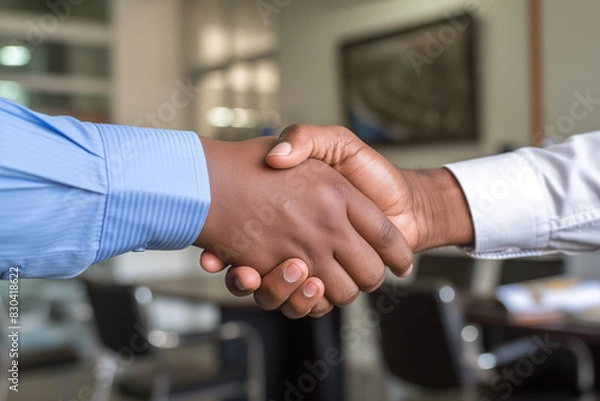 Fototapeta 握手をする手のクローズアップ写真